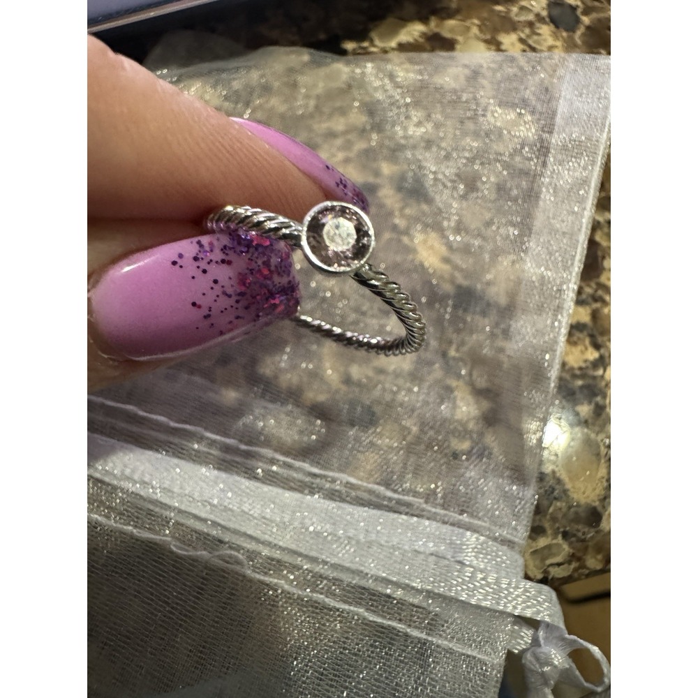 Touchstone Crystal‎ June Birthstone Ring Size  9 Rhodium Plated New